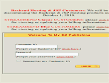 Tablet Screenshot of my.ezpublishing.com